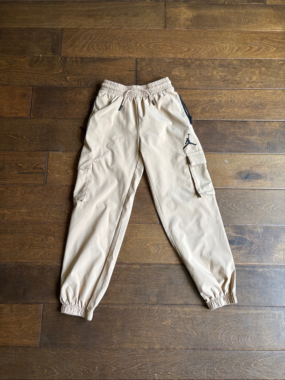 Jordan Beige Cargo Joggers with Black Jumpman